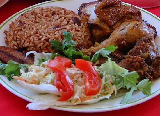 Rice and Beans with Stew Chicken – The National Dish
