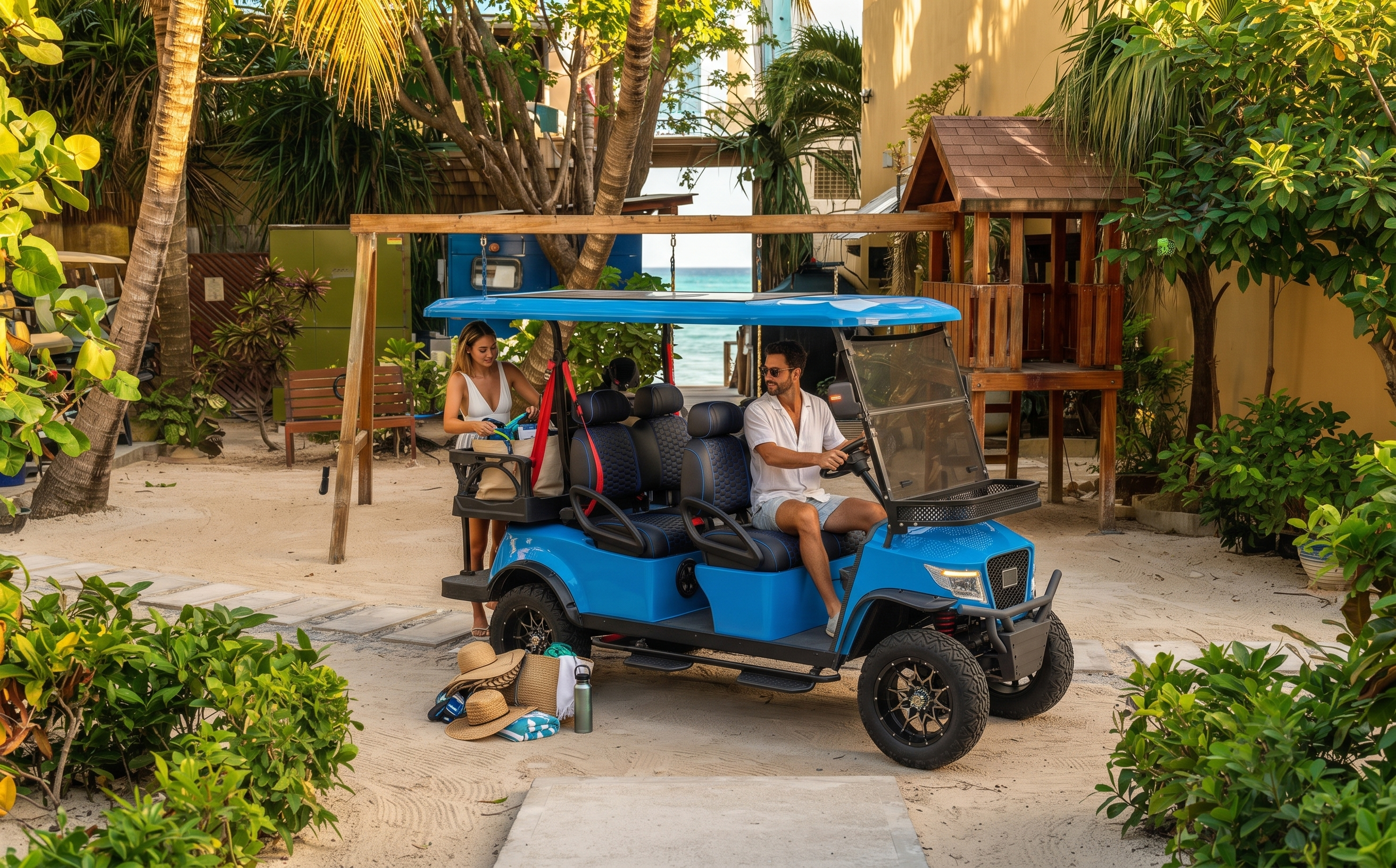 Golf cart rental near The Phoenix Resort San Pedro Belize