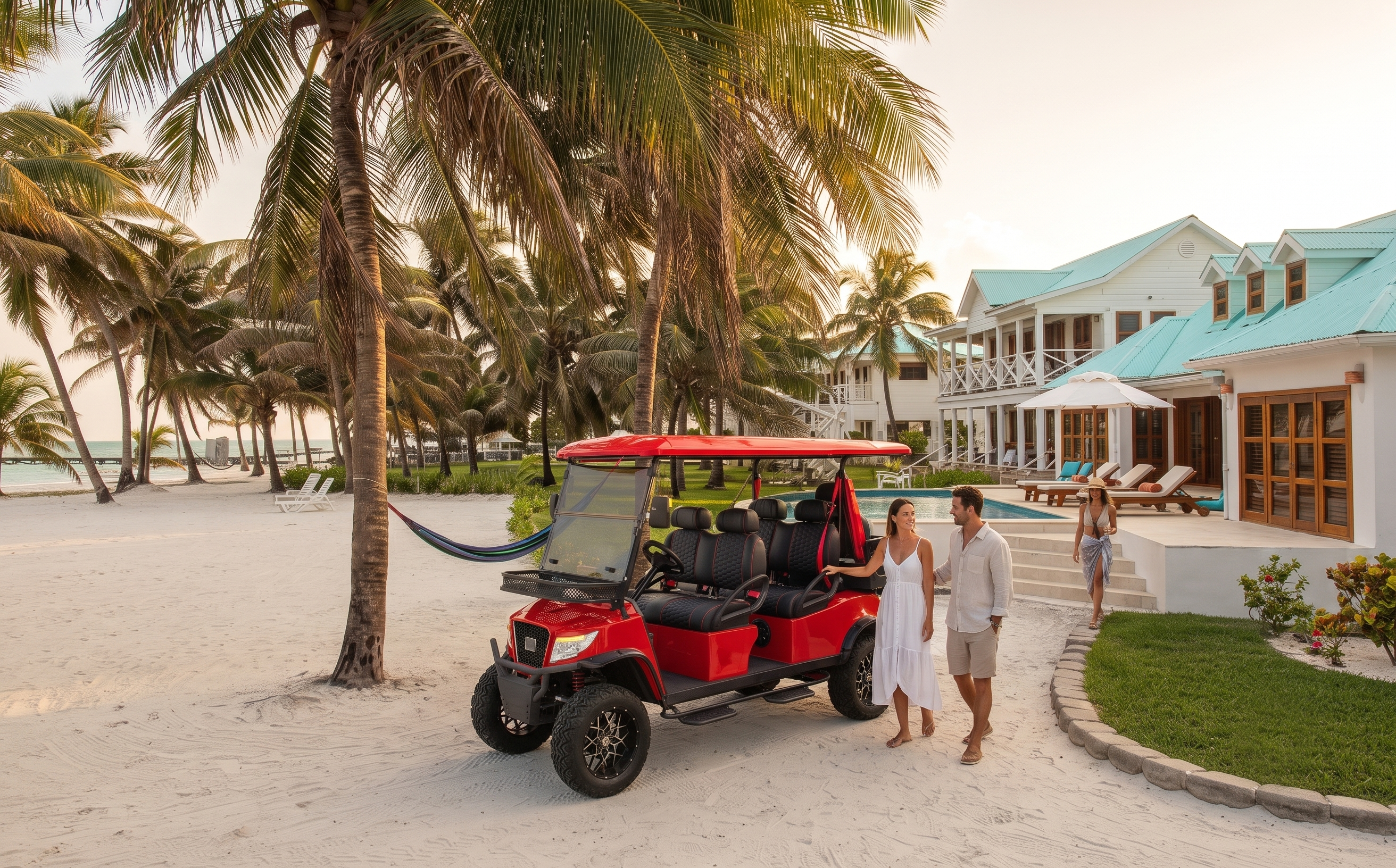 Golf cart rental near Victoria House Resort & Spa Belize