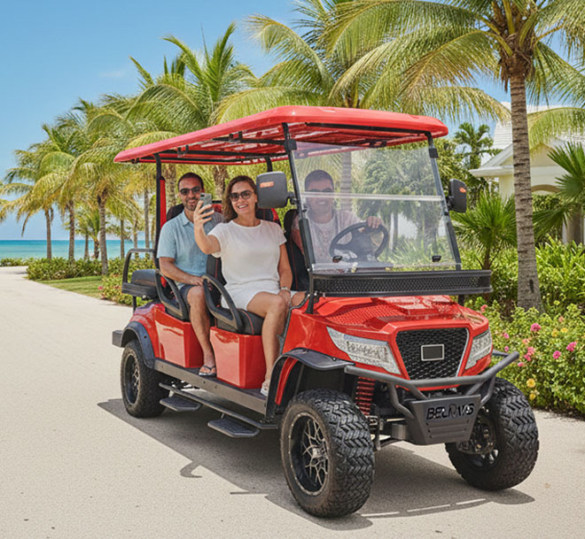 Premium 6-Seater Solar Golf Cart