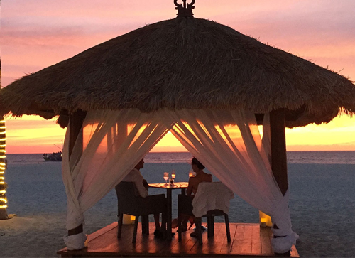 Covered Beachfront Dinner