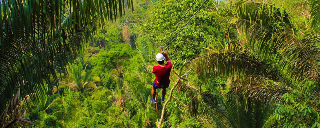 Zip-lining in the Mayflower Bocawina National Park