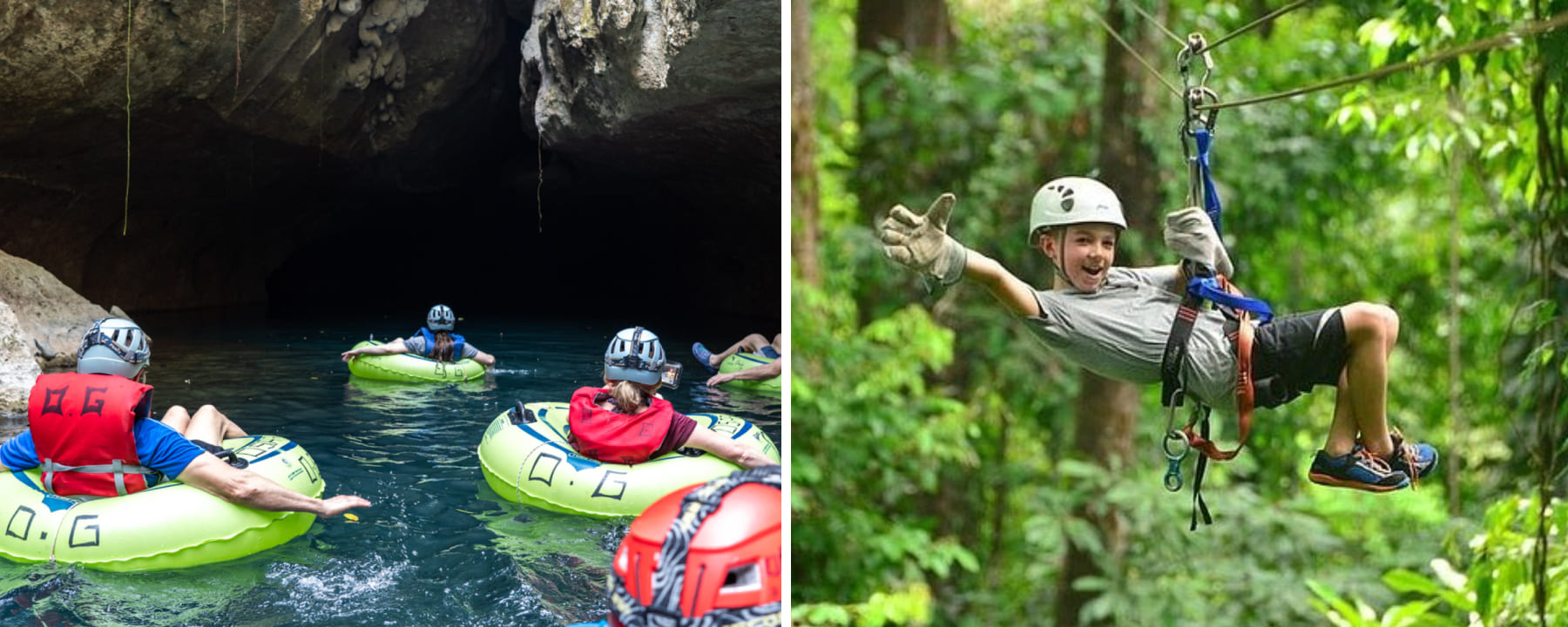 Cave Tubing & Zipline Combo – Nohoch Che’en Caves Branch